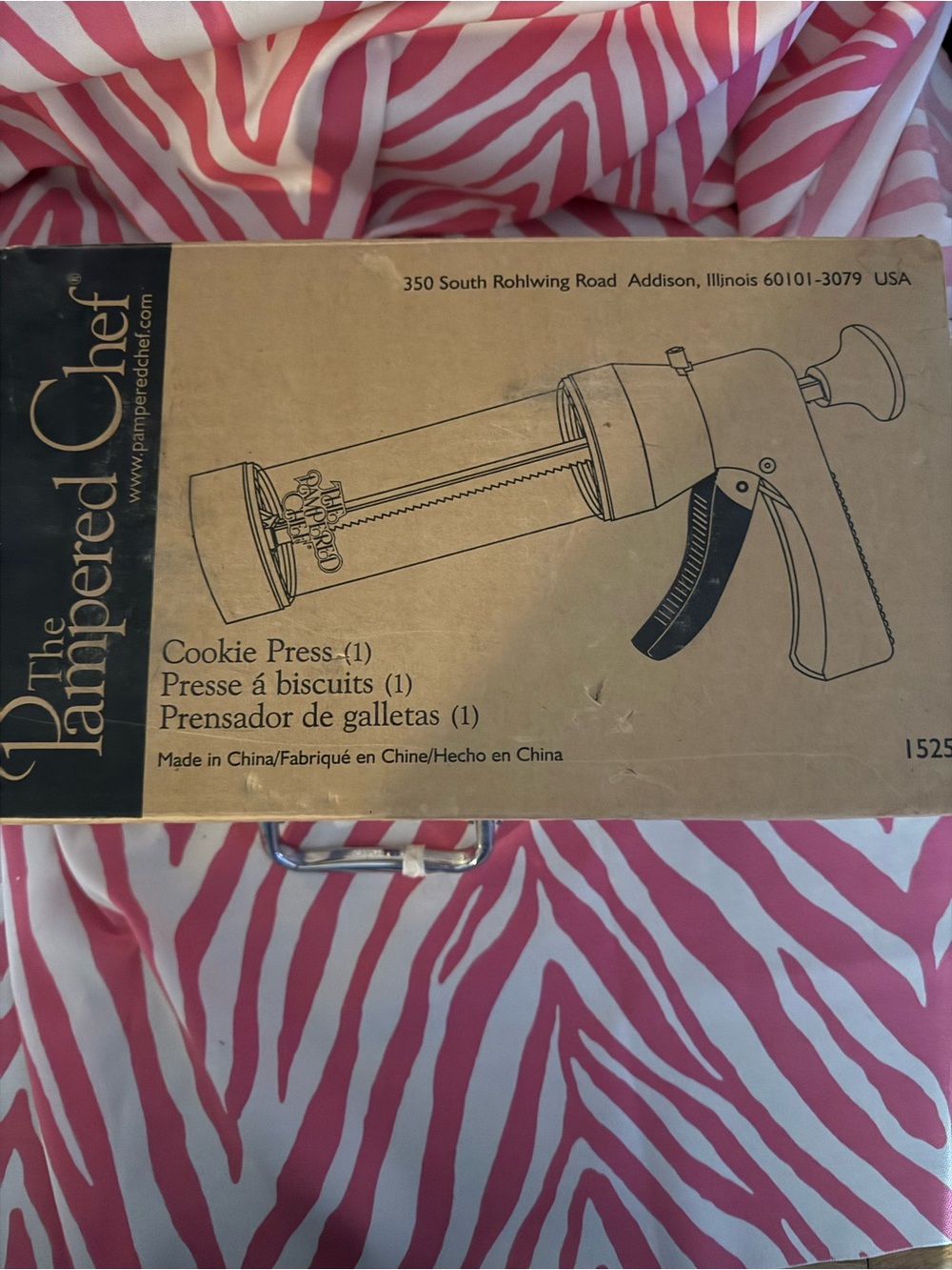 The Pampered Chef Cookie Press - Brown Kraft Box